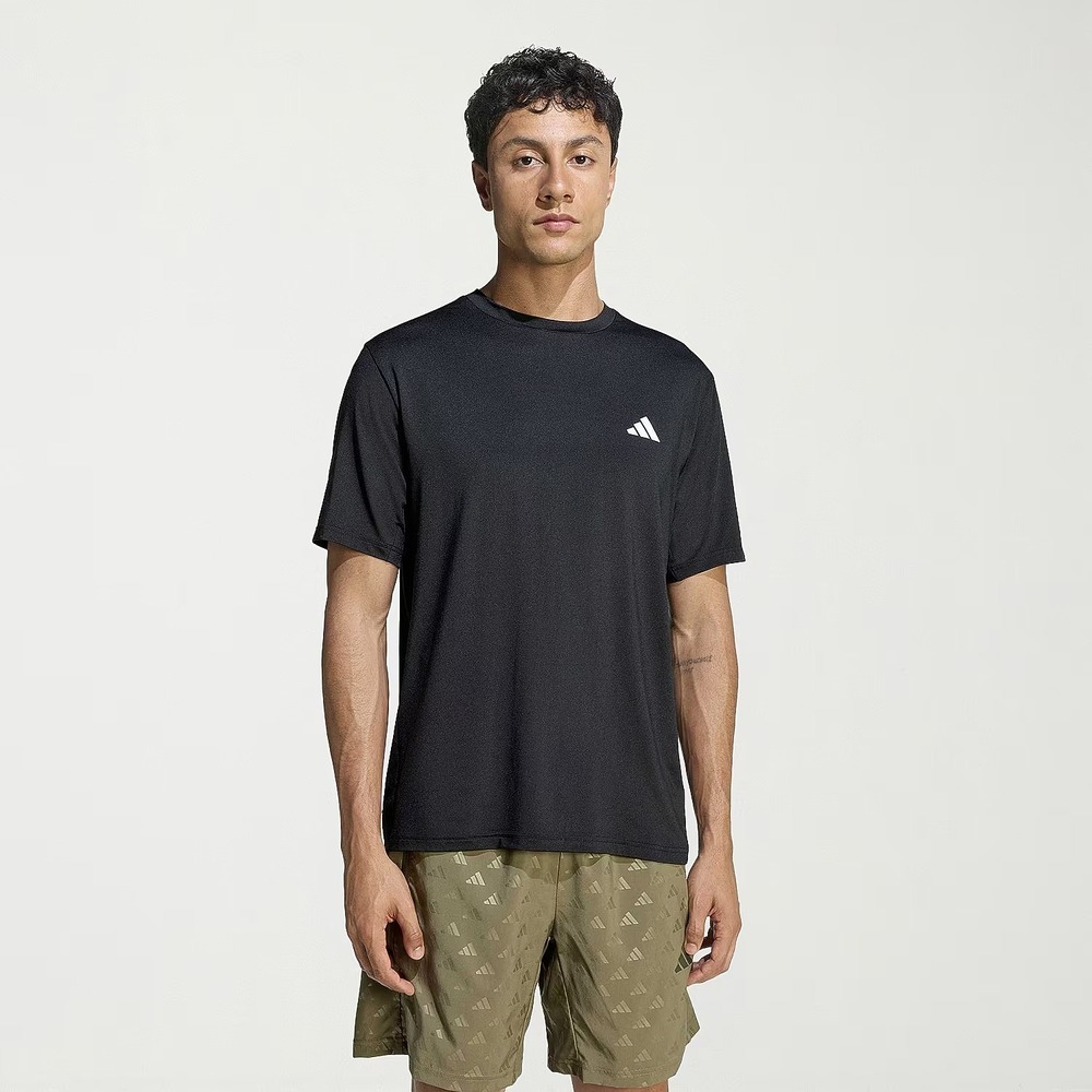 MSRP $30 adidas Essentials Flex Mens 2XL Tall Black Active T-Shirt Crew Neck